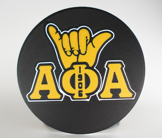 Alpha Phi Alpha 1906 Shaka 3D Printed Coaster